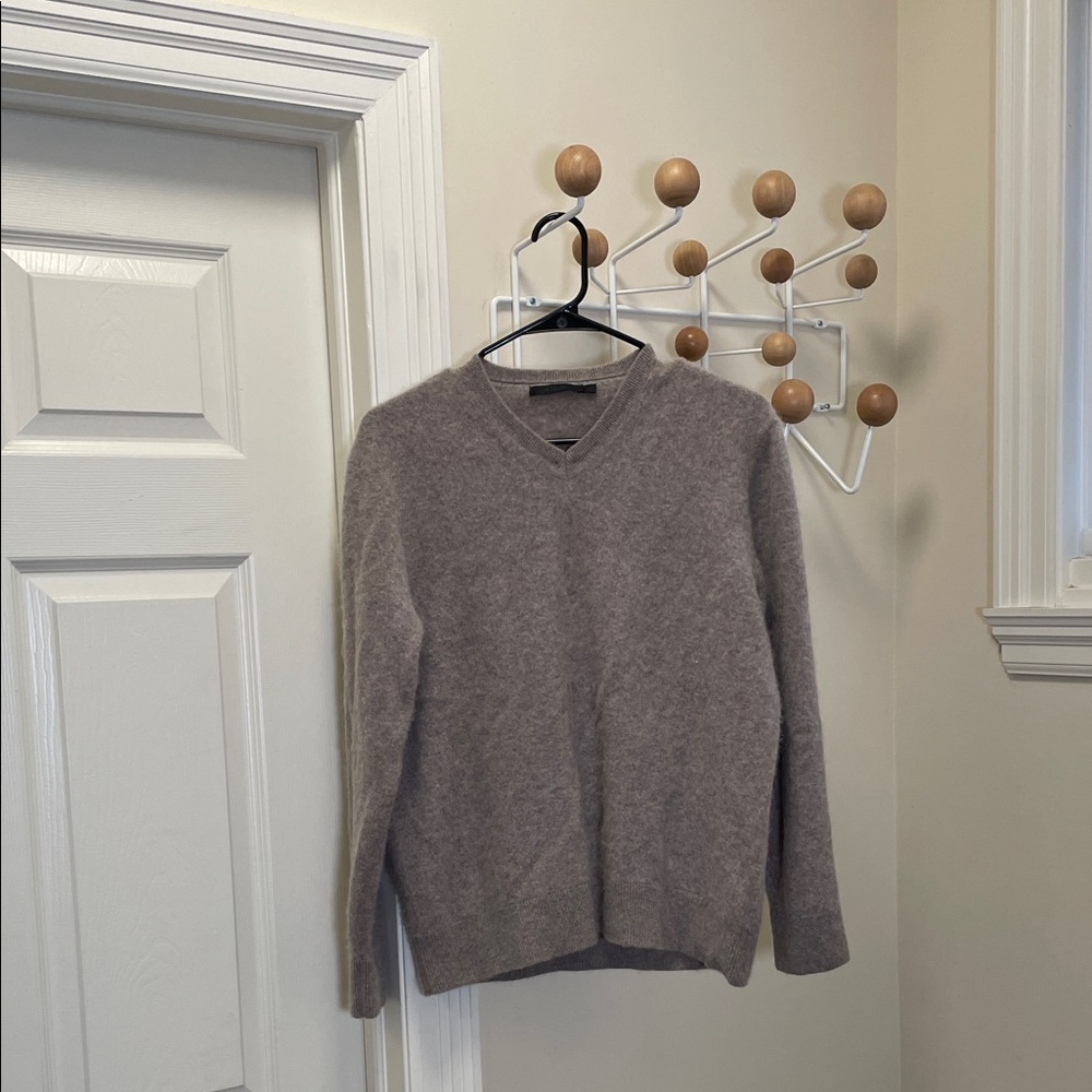 Raffi - V-Neck Cashmere Sweater - Dark Cream - XL